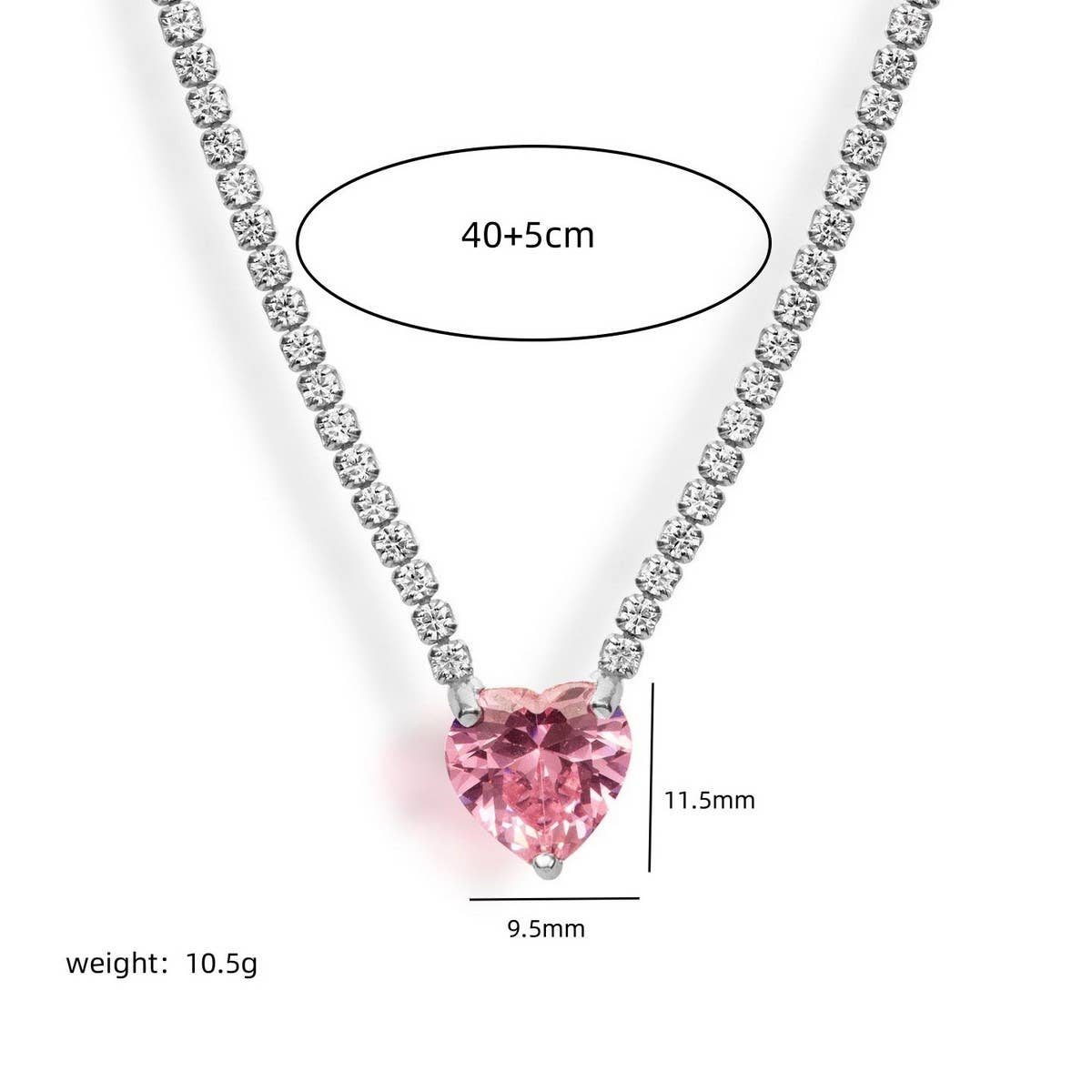 WOMEN'S EXQUISITE STAINLESS STEEL ZIRCON NECKLACE