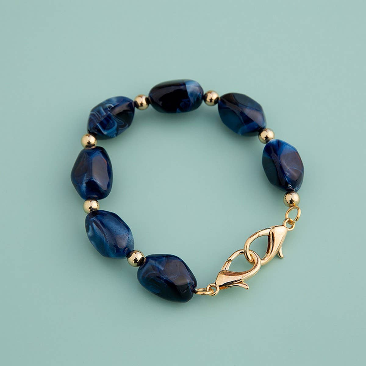 11.81in" Irregular Acrylic Stone Chain Bag Strap_CWMM5063