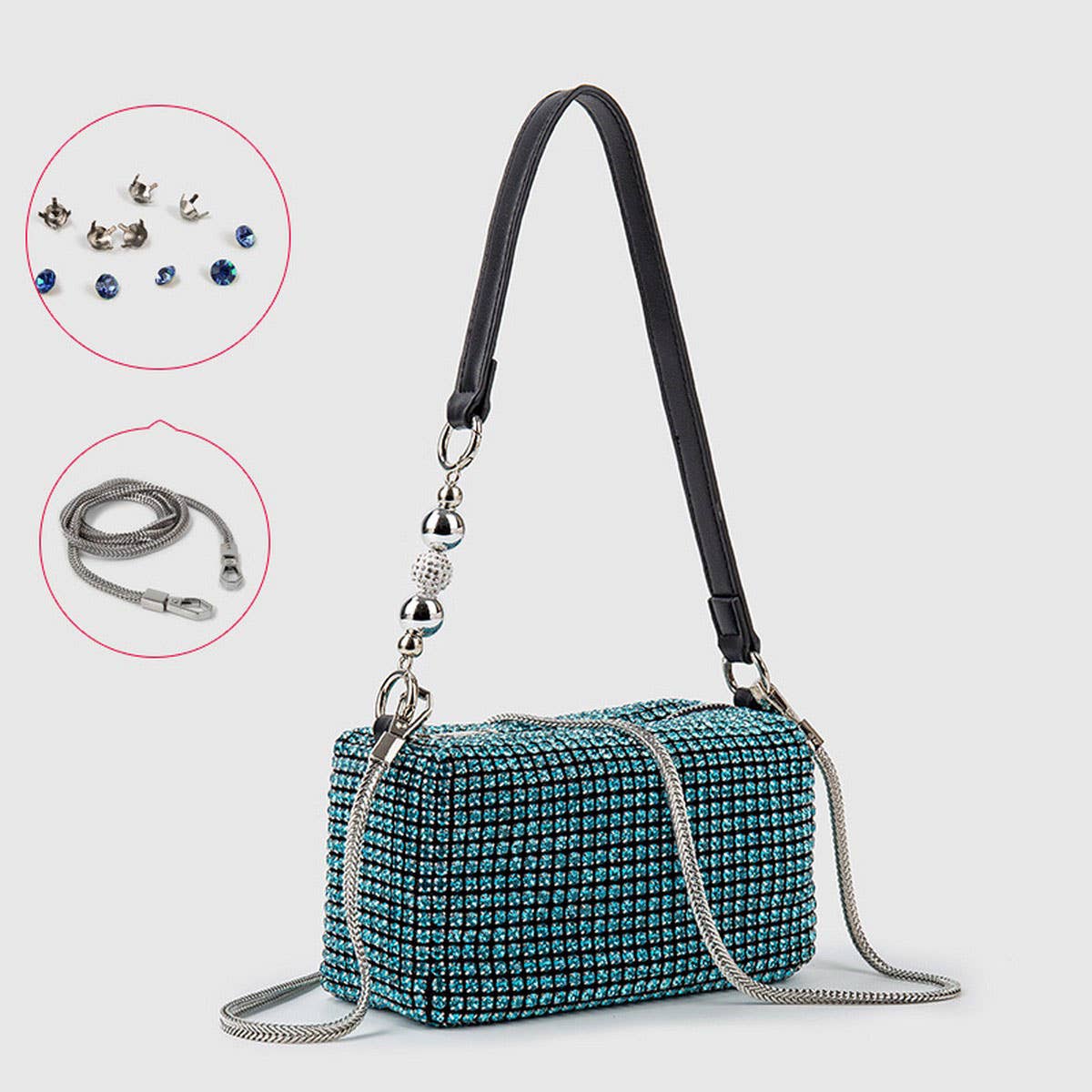NEW FASHION RHINESTONE EVENING PILLOW BAG_CWAB3590