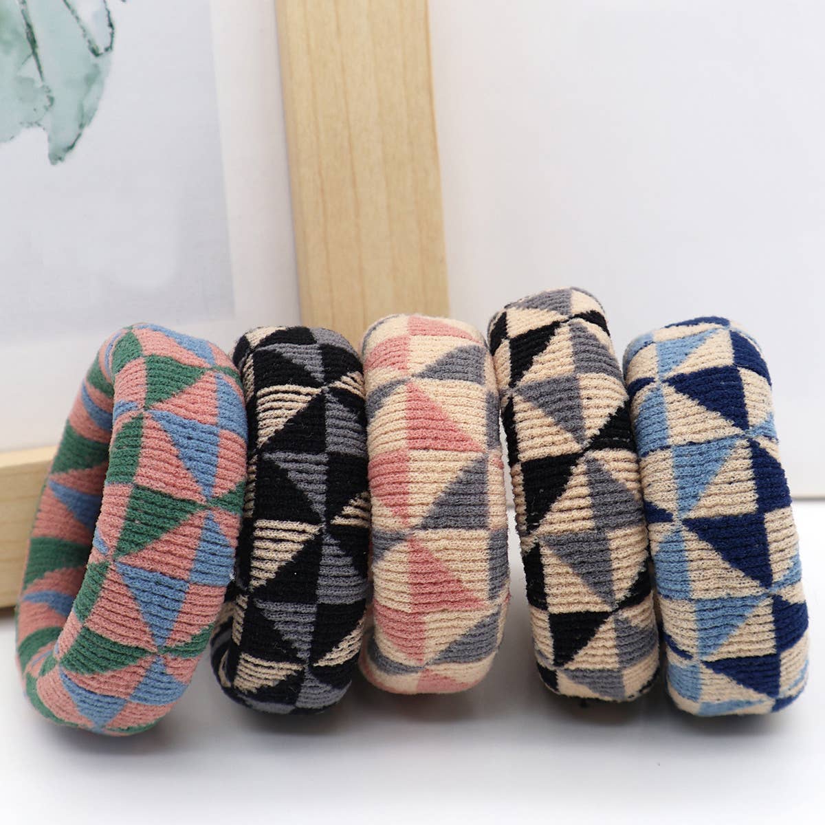 FASHION  WIDENED HAIR TIES(5PCS/BOX)_CWAHA0504