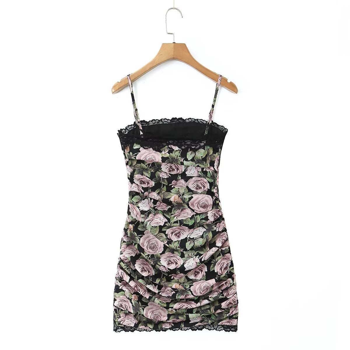 French Style Lace Rose Print Women¡¯s Slip Dress
