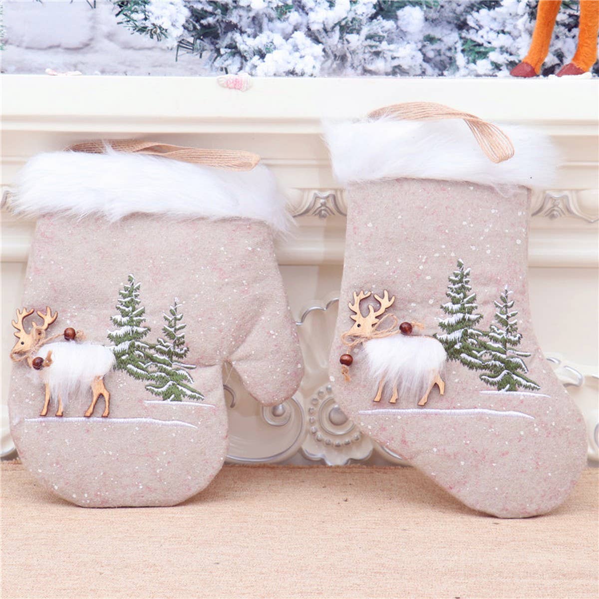 CHRISTMAS HAPPY DECAL CARTOON GIFT BAG