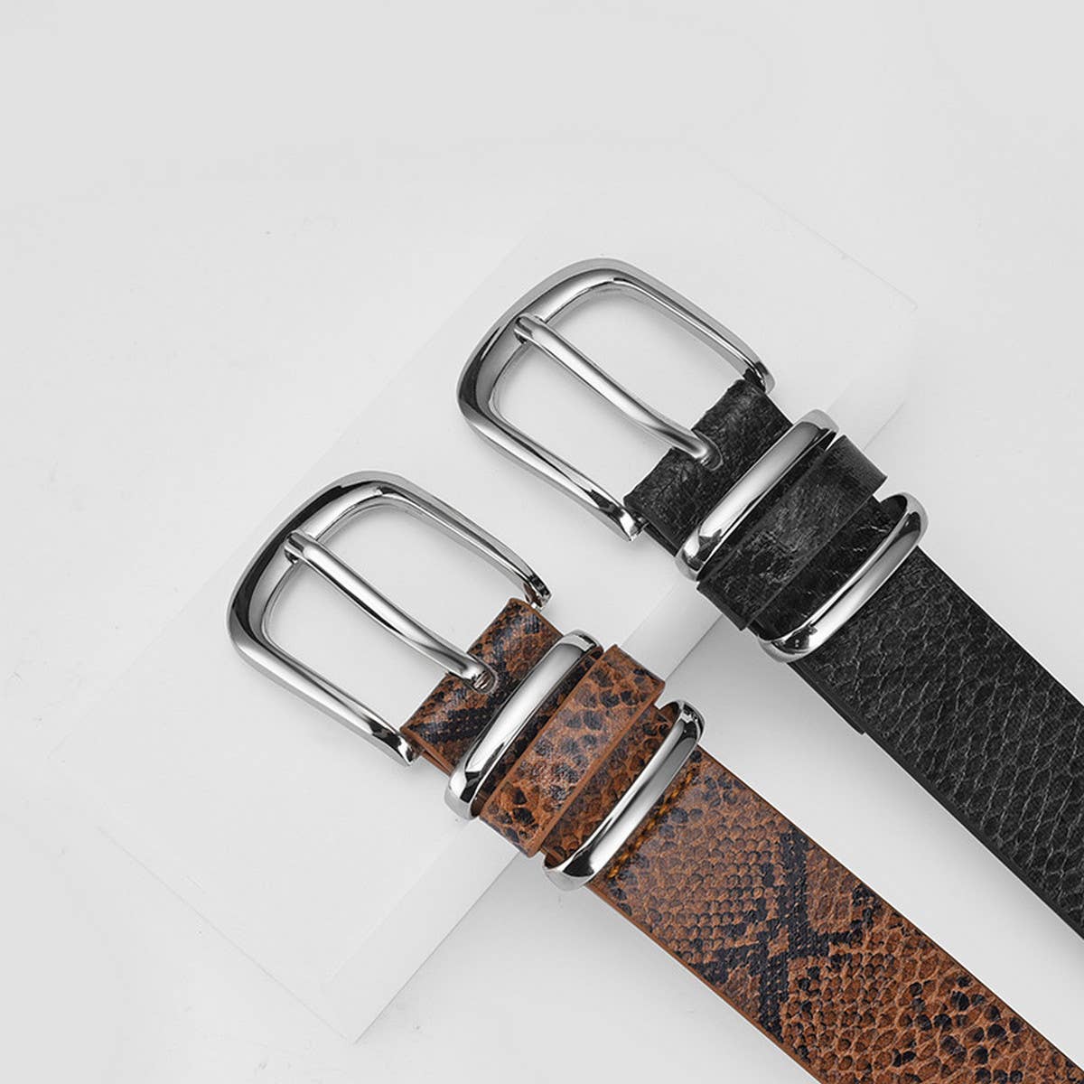 2024 NEW WOMEN RETRO SNAKE PRINT PIN BUCKLE BELT_CWABE0356