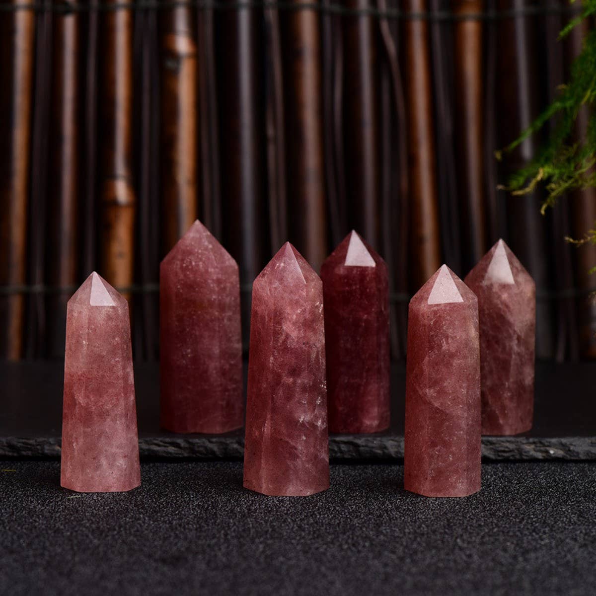 Red Strawberry Quartz Crystal Tower_CWMM8115