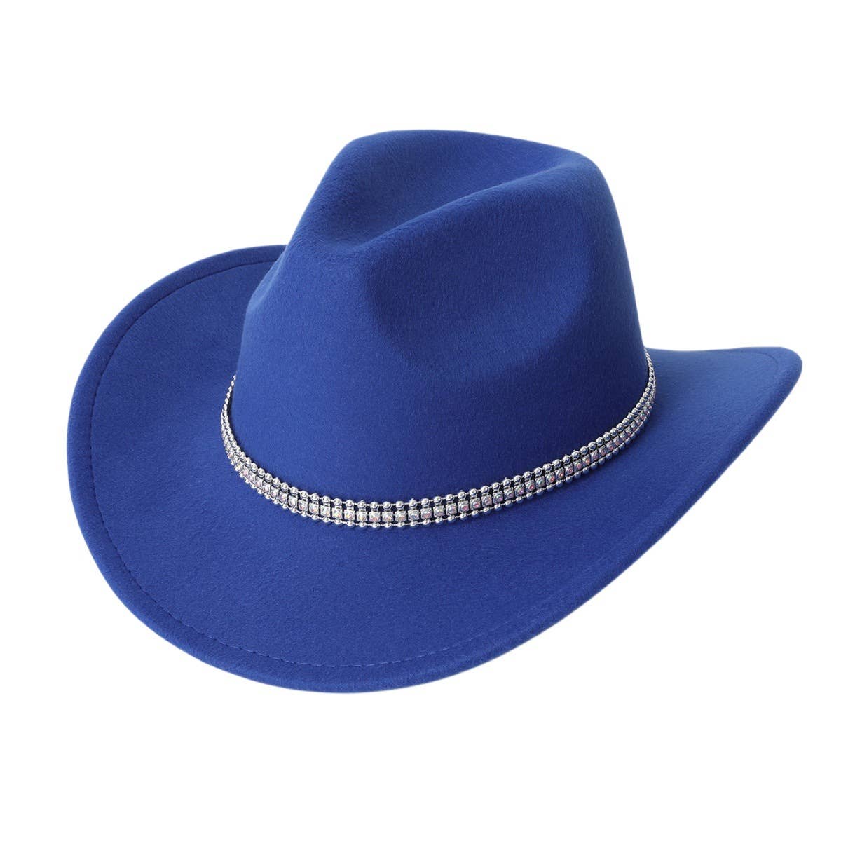 Wool Cowboy Hat with Triple Rhinestone Bands_CWAH3639