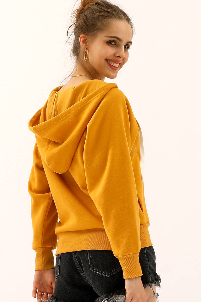 CWOHOL411-P_PLUS SIZE HOODIE SWEATSHIRT WITH FRONT POCKETS