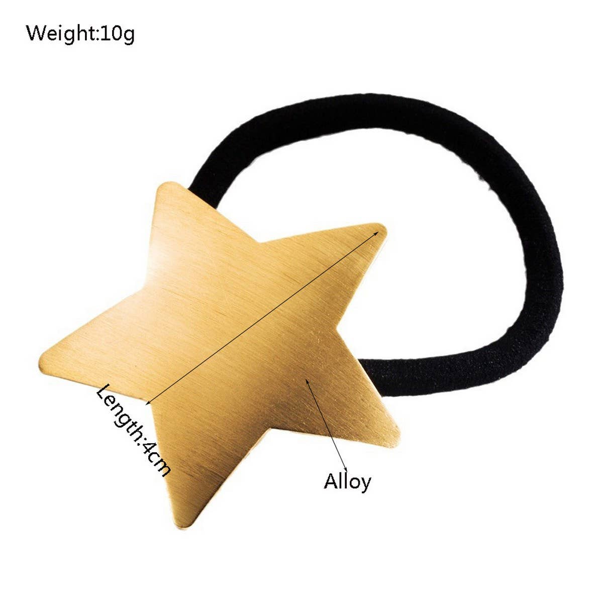 Matte Star Elastic Hair Tie for Chic Low Ponytail