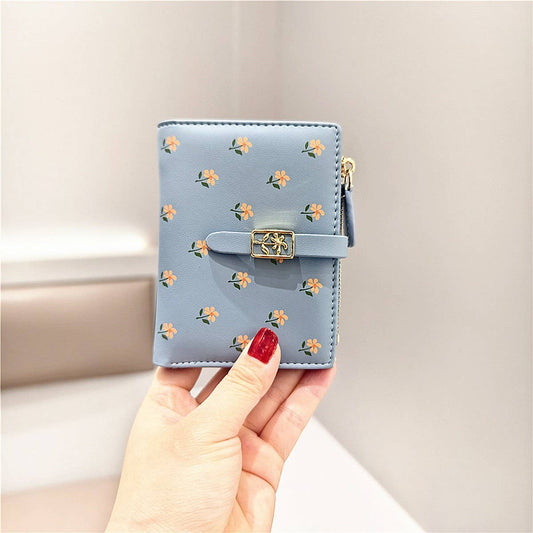 SMALL FRESH FLOWER PRINT SHORT WALLET_CWAB2550