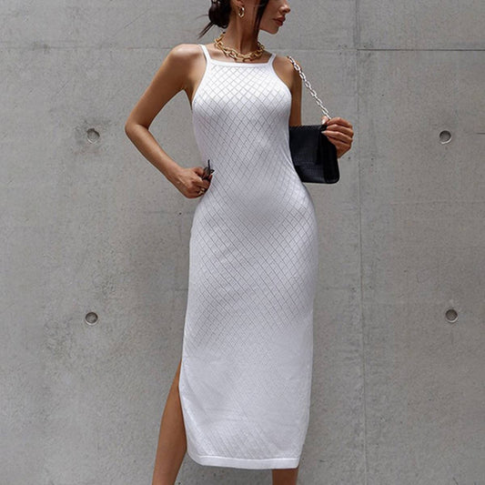 COTTON HALTER DRESS_CWDSD3406