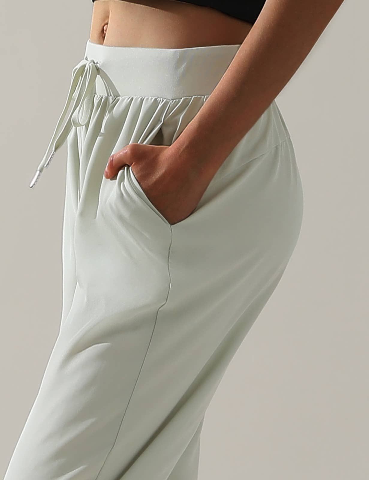 CWBLP423_Elastic Band Waist With Side Pocket Pants