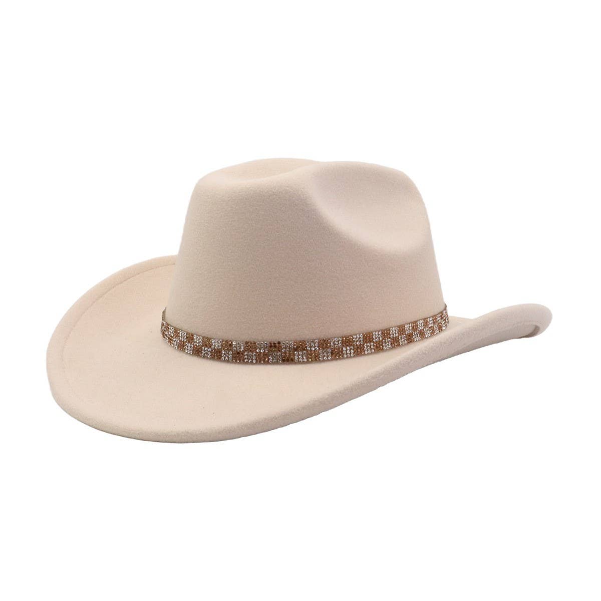 Unisex Ethnic Wool Fedora Cowboy Jazz Hat_CWAH04413