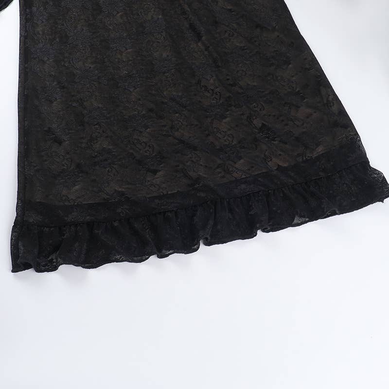 Sexy Lace Tank Top & Fitted Skirt Set
