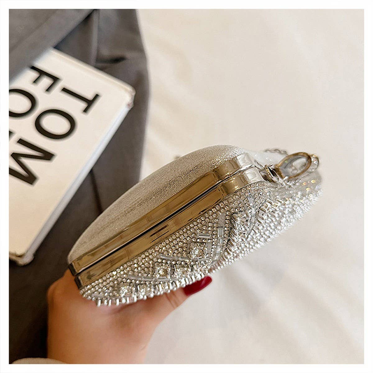 DIAMOND CLUTCH SMALL BAG CELEBRITY EVENING PARTY_CWAB3245