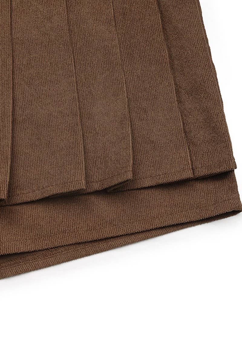 CWBSS0499_MINI PLEATED HIGH WAIST SKATER SKIRT