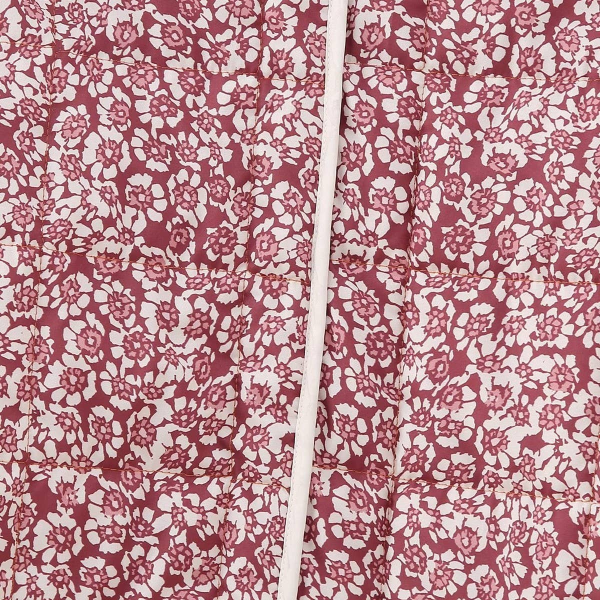 REVERSIBLE FLORAL LOOSE WARM QUILTED JACKETS