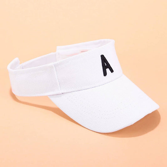 Embroidered Letter Visor Hat - Summer Sunshade Cap_CWAH3284