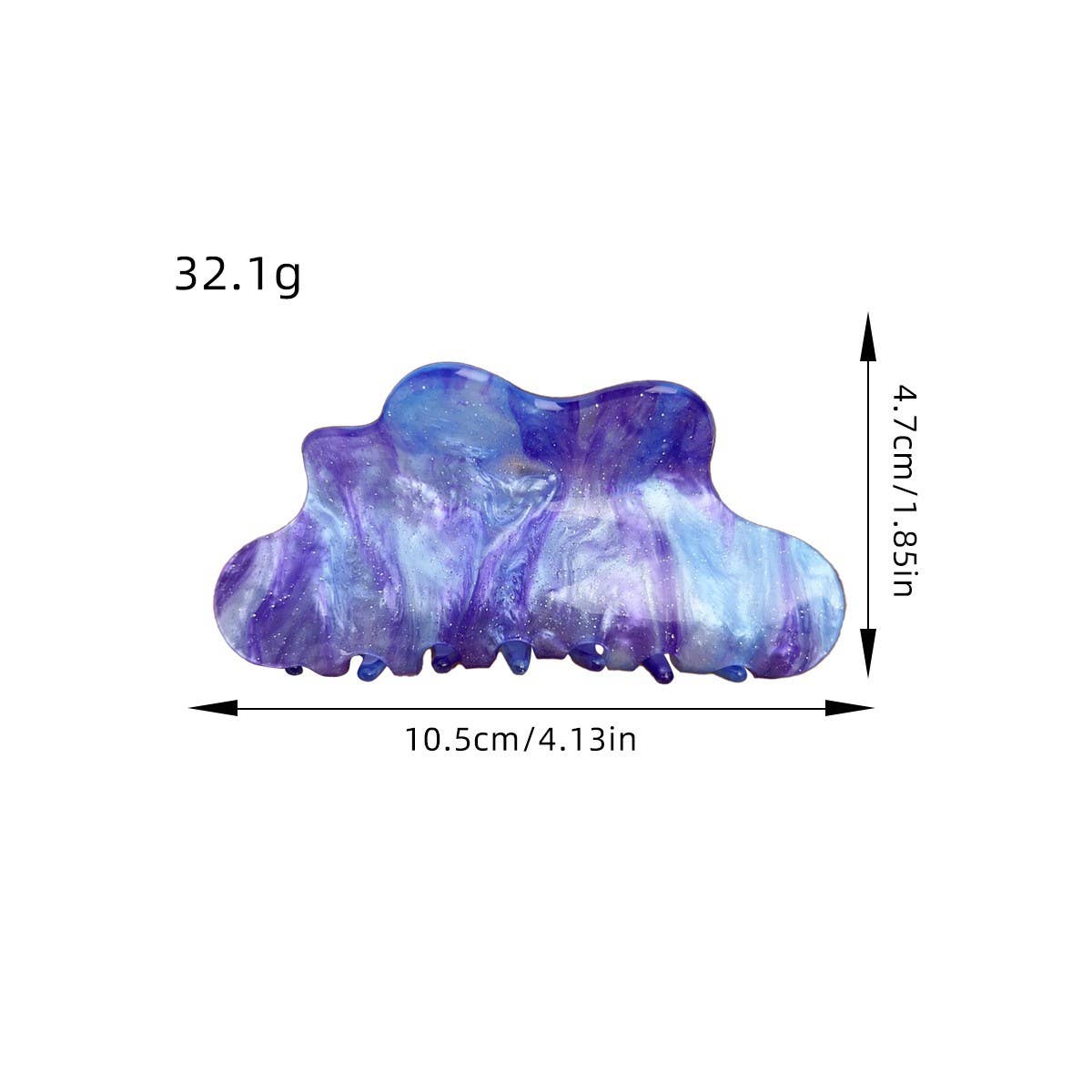 Elegant Cloud Acrylic Hair Claw,Chic Ponytail Clip_CWAHA1593