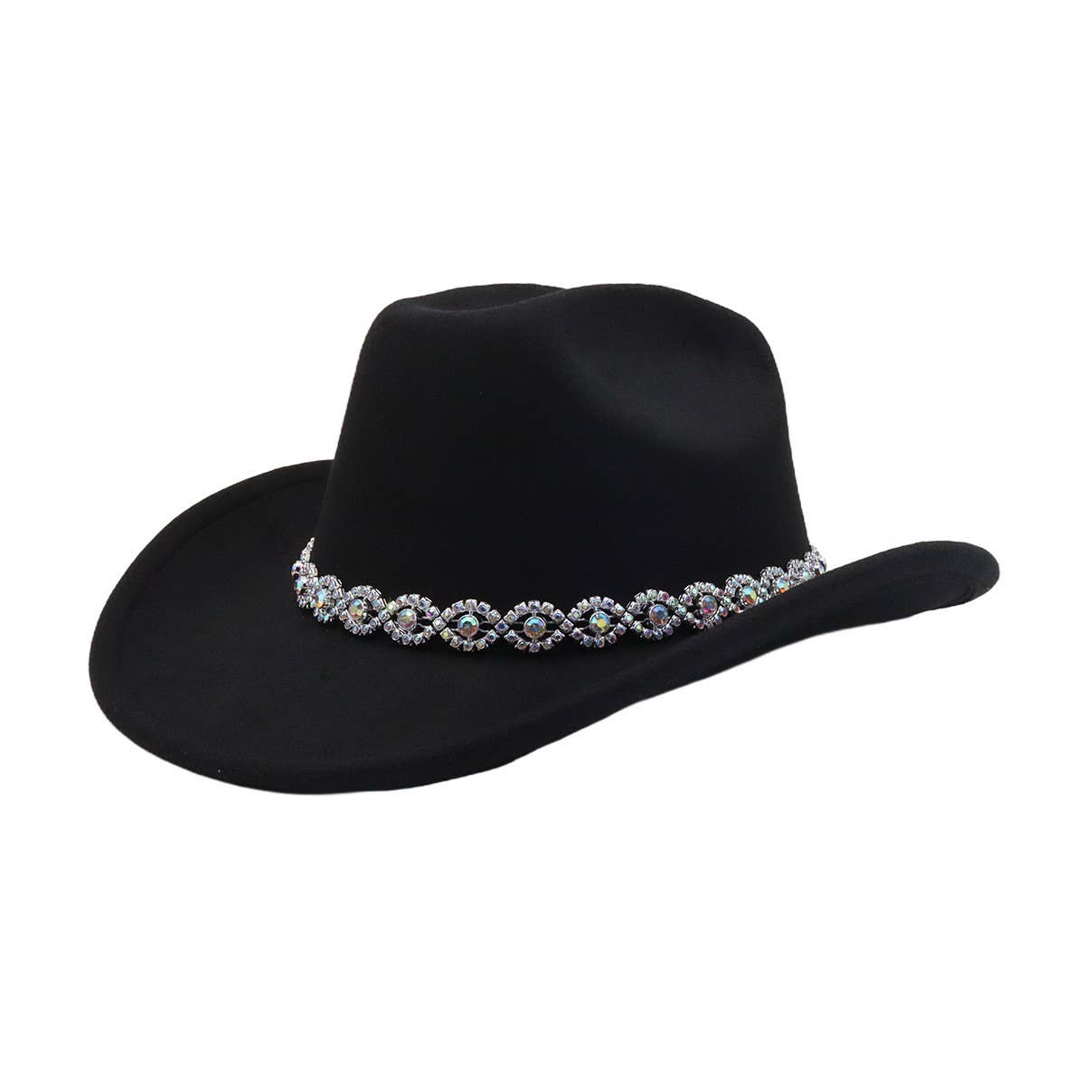 New Wool Fedora Hat Western Ethnic Jazz Style_CWAH04469