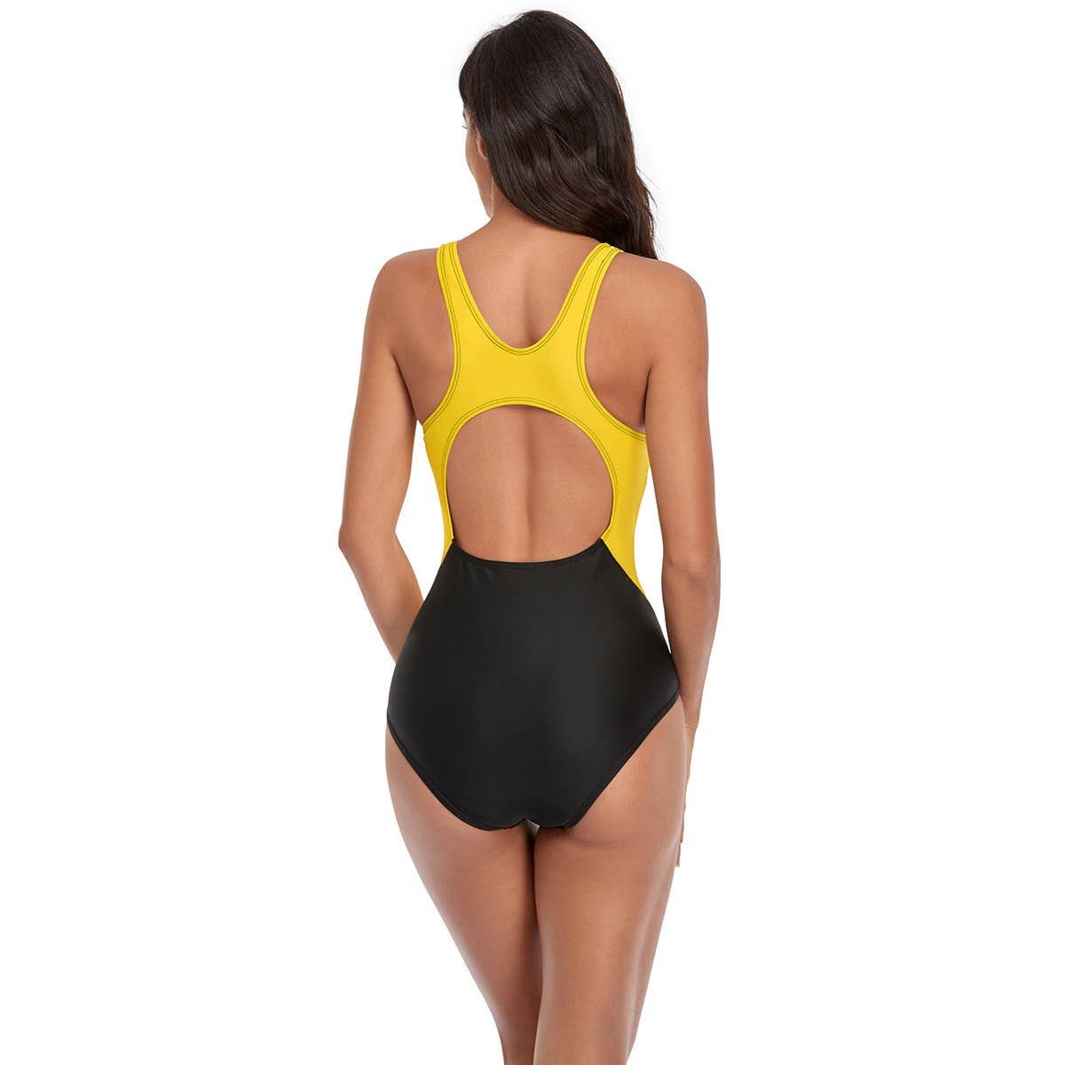 COLORBLOCK SPORT OPEN BACK ONE-PIECE SWIMSUIT