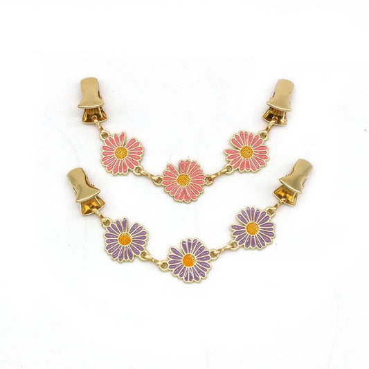HOT SALE CREATIVE ALLOY DAISY SHAWL CLIP