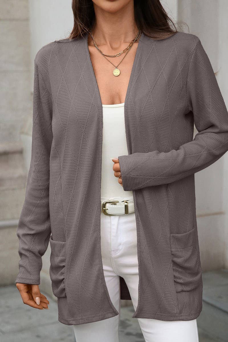 CWOCAL00857_SOLID COLOR LONG-SLEEVED KNITTED CARDIGAN JACKET