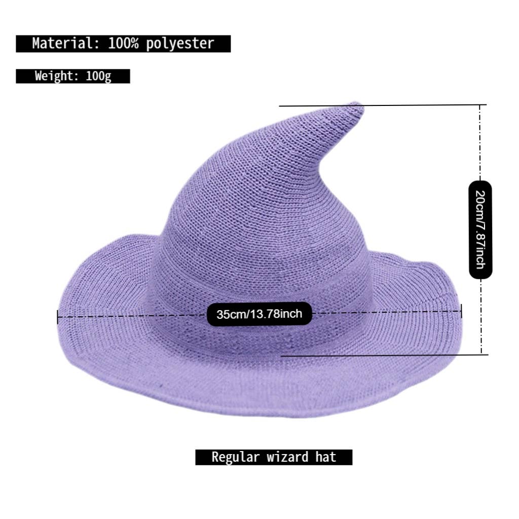 Halloween Pointed Witch Hat, Knit & Foldable_CWAH0617