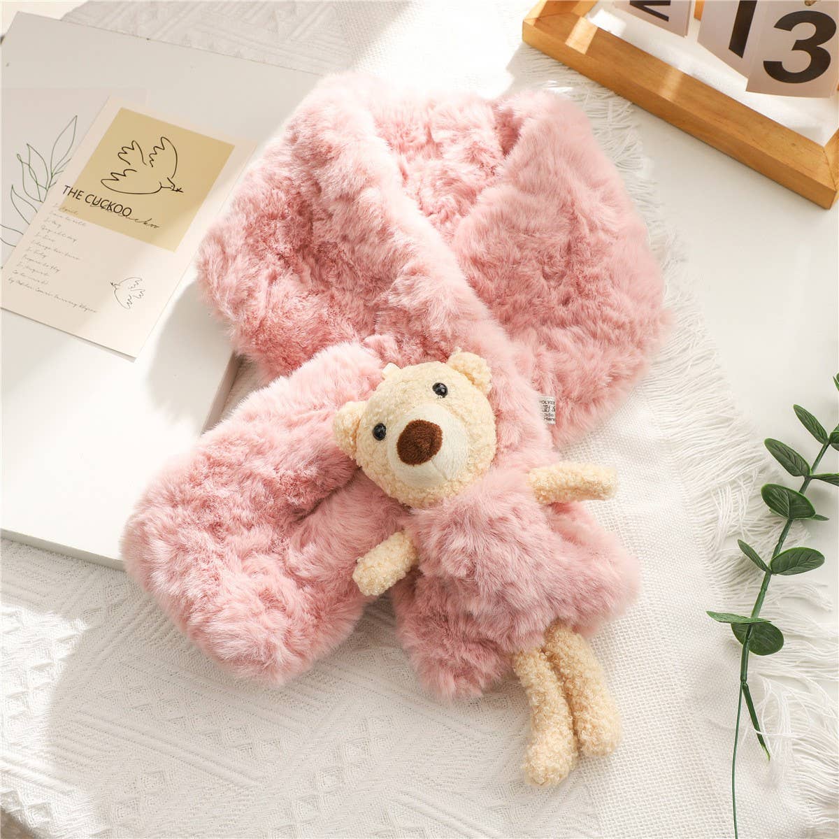 2024 CUTE CARTOON BEAR WARM SCARF_CWASC1255