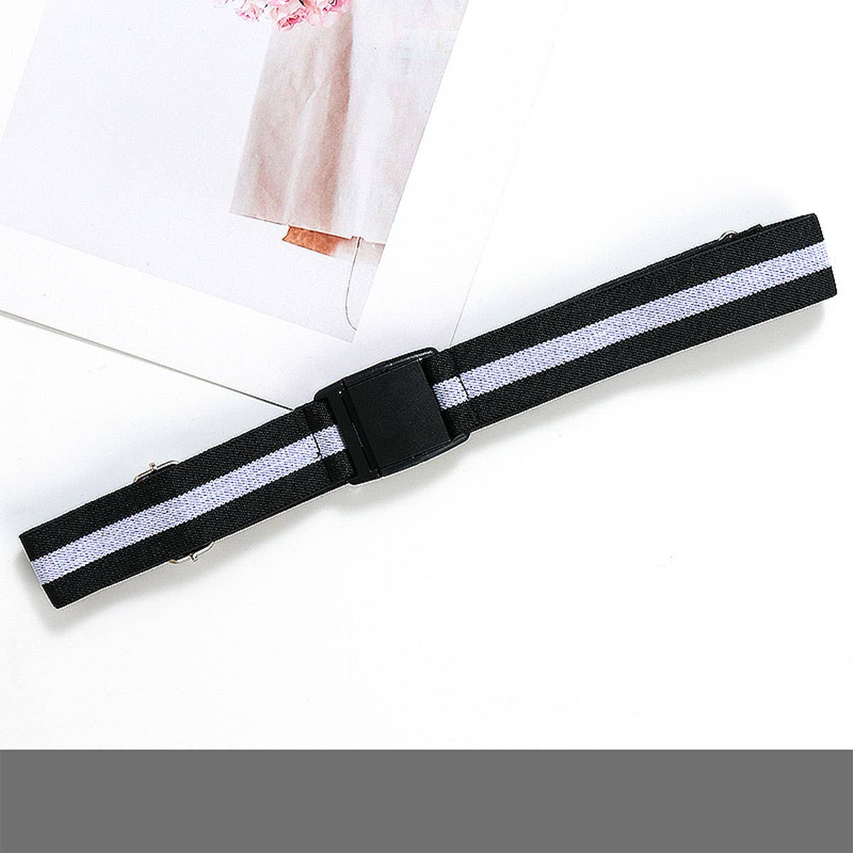 VERSATILE BRAIDED BELT BUCKLE ELASTIC BELT_CWABE0683