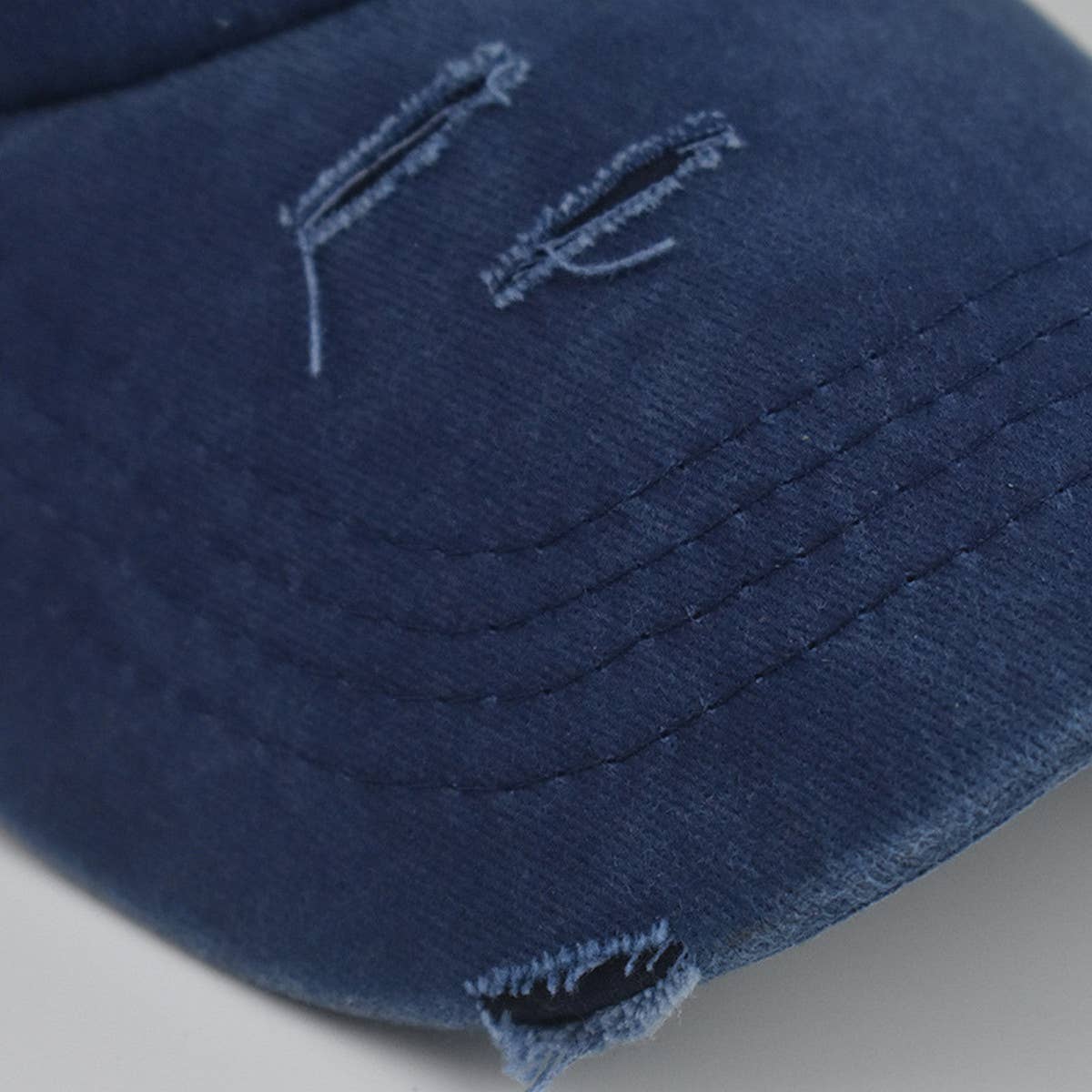 Washed Cotton Distressed Star US Flag Ponytail Cap CWAH1379