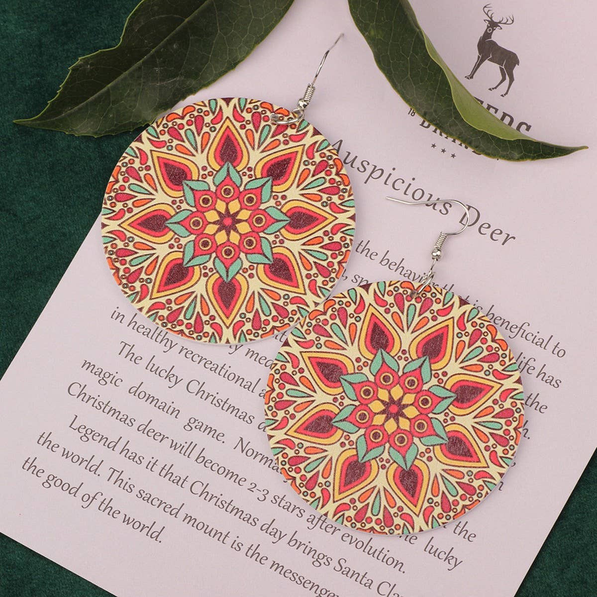 SWEET GIRL COLORFUL FLOWER ACRYLIC EARRINGS