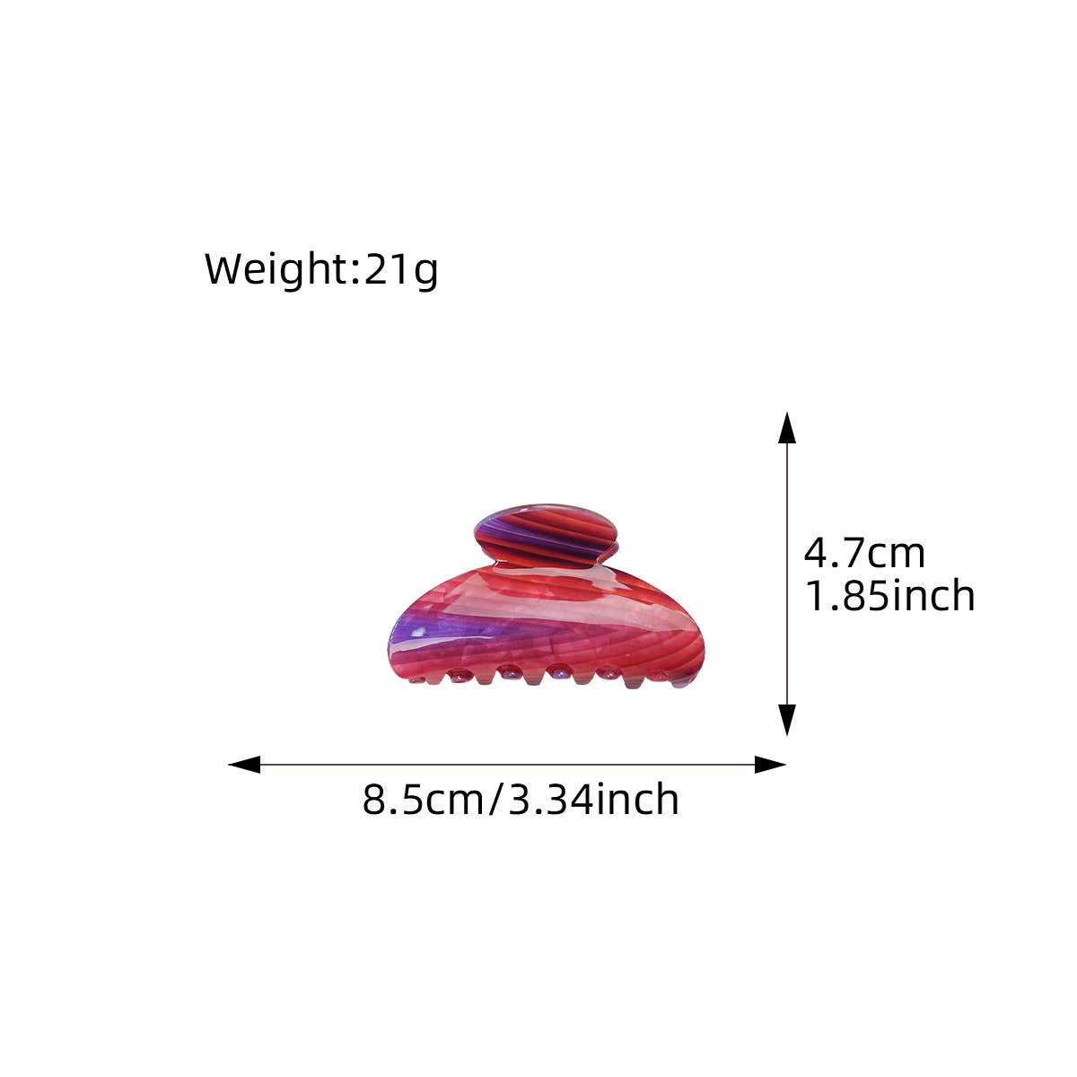 Retro and elegant floral print grab clip