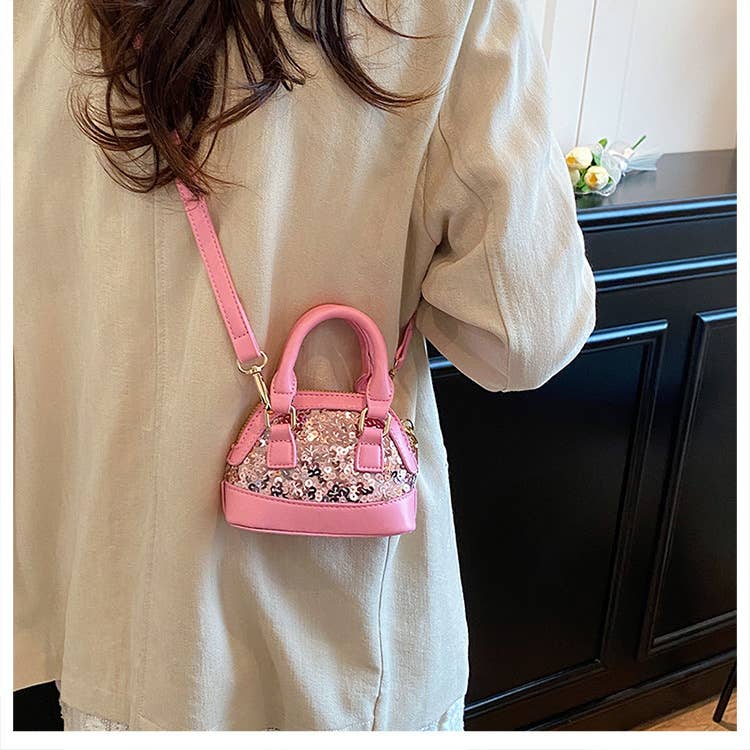 Mini sequin versatile crossbody shell bag
