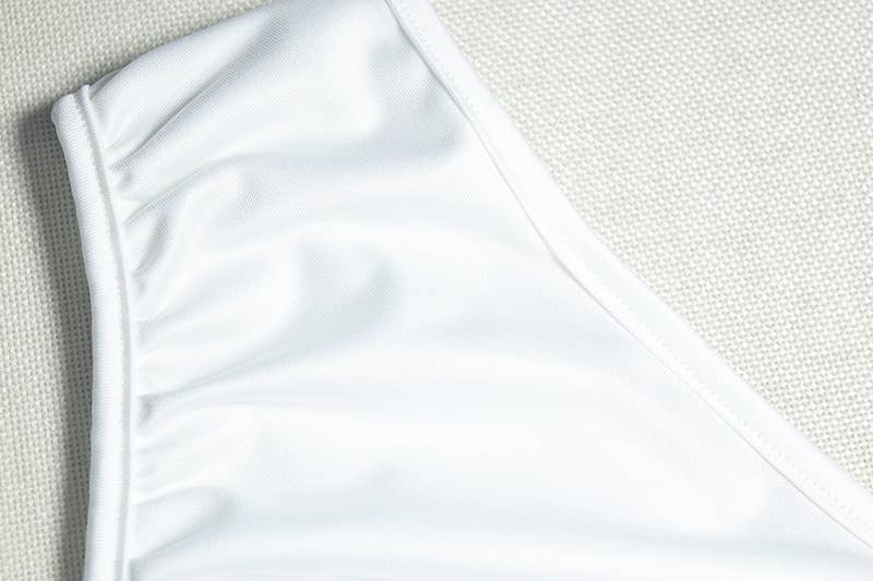 Solid-color off-the-shoulder high-slit dress