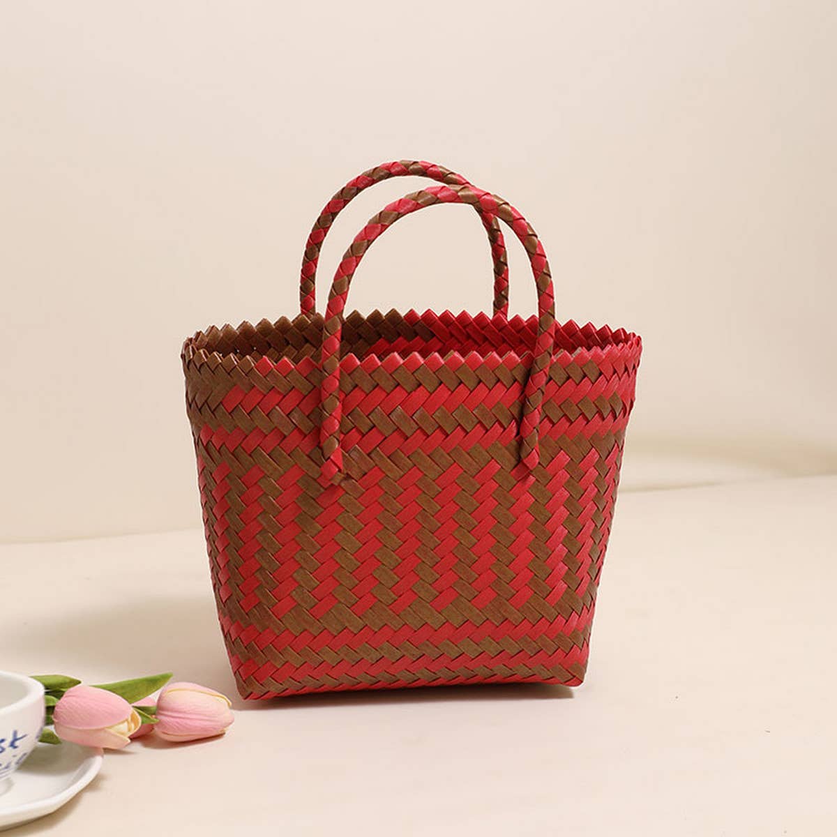 PLASTIC SQUARE PORTABLE WOVEN BAG_CWAB1873