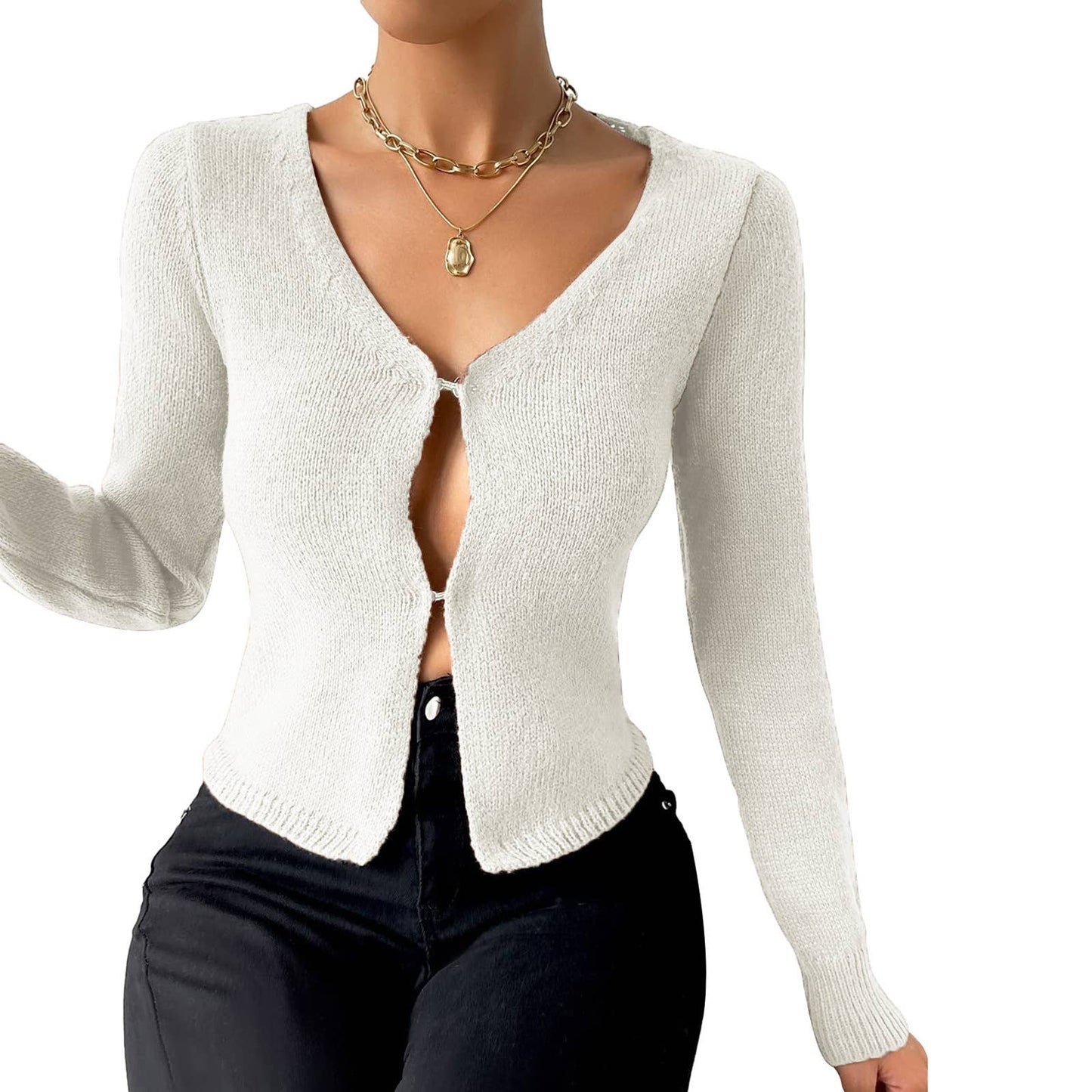 CWOCAL2206_COMFORTABLE SEXY WOOL KNITTED LONG SLEEVE SWEATER