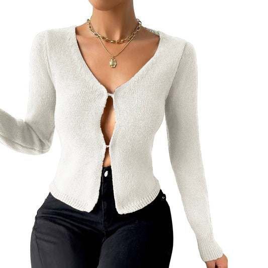 CWOCAL2206_COMFORTABLE SEXY WOOL KNITTED LONG SLEEVE SWEATER