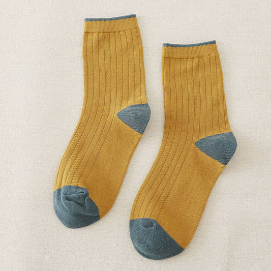 WOMEN SOLID COLOR MATCHING SOCKS