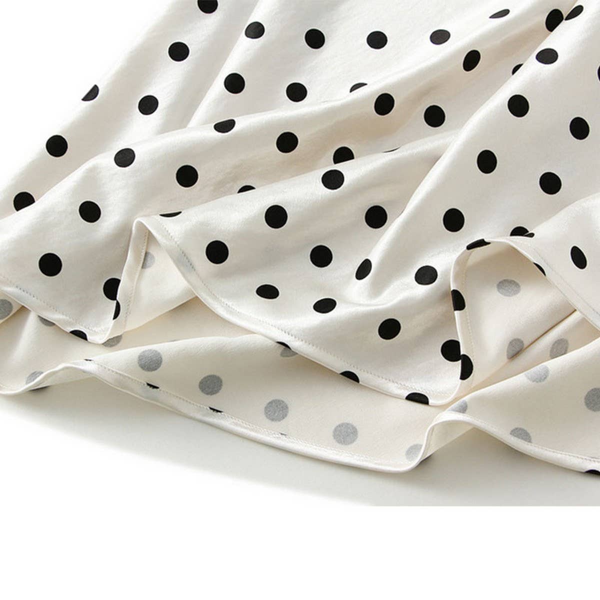 Polka Dot High-Waist Slim A-Line Midi Skirt_CWBMS0394