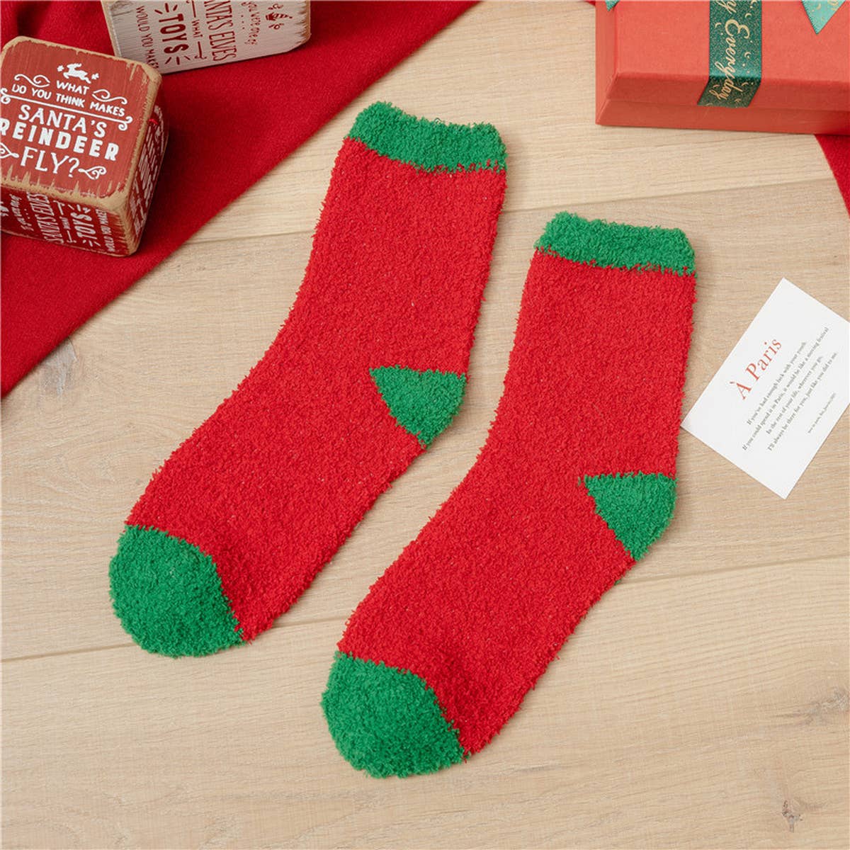 CHRISTMAS SOFT PLUSH SOCKS