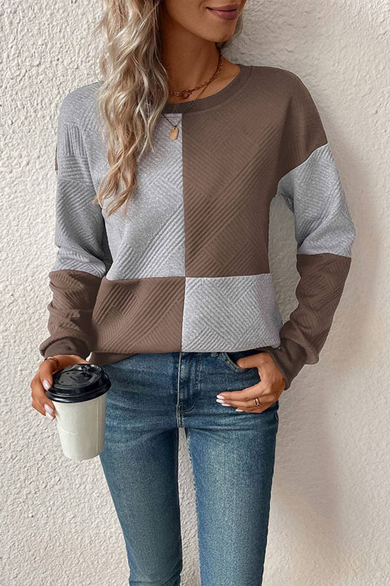 LONG SLEEVE COLOR MATCHING CREW NECK PULLOVER_CWTSTL1020