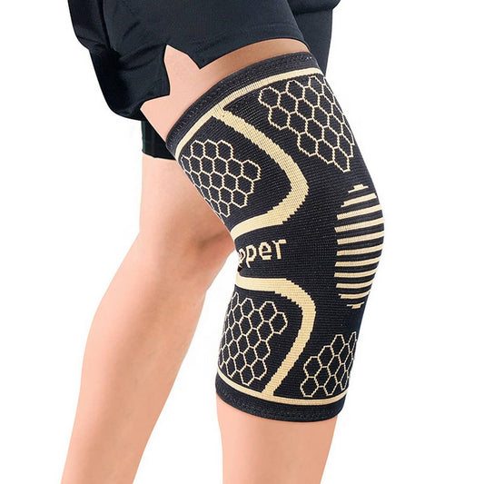 Copper Nylon Knit Knee Brace for Running & Sports