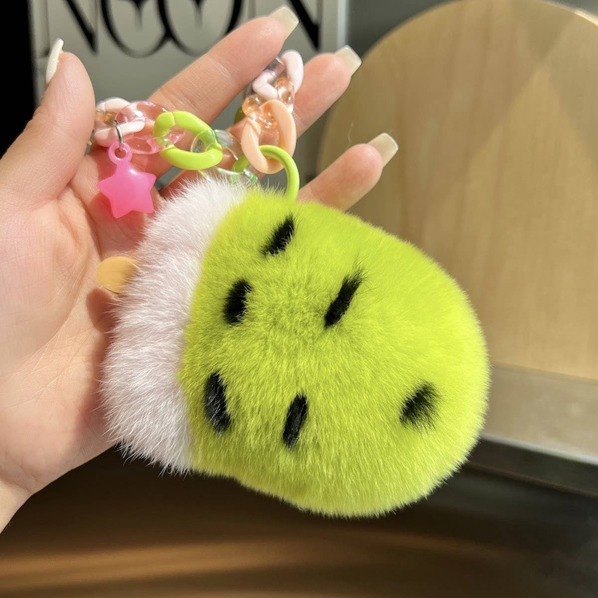 CUTE CREATIVE ICE CREAM CAR KEYCHAIN PENDANT