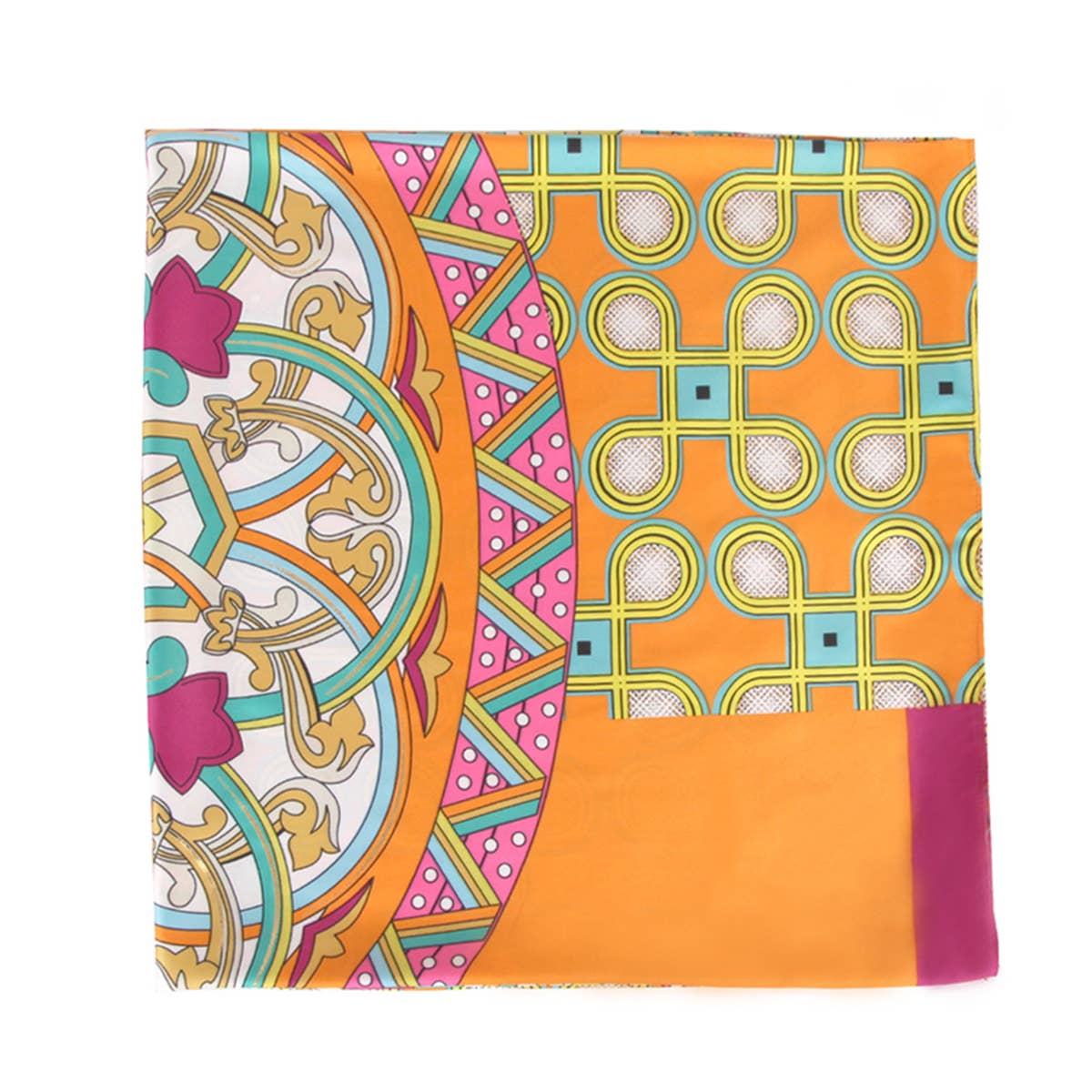 Twill Satin"First Love"Print Large Scarf for Women