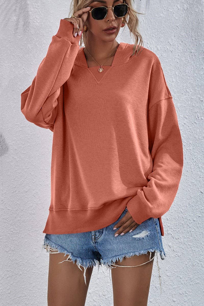 WOMEN CASUAL FLEECE HOODIE_CWOHOL0456