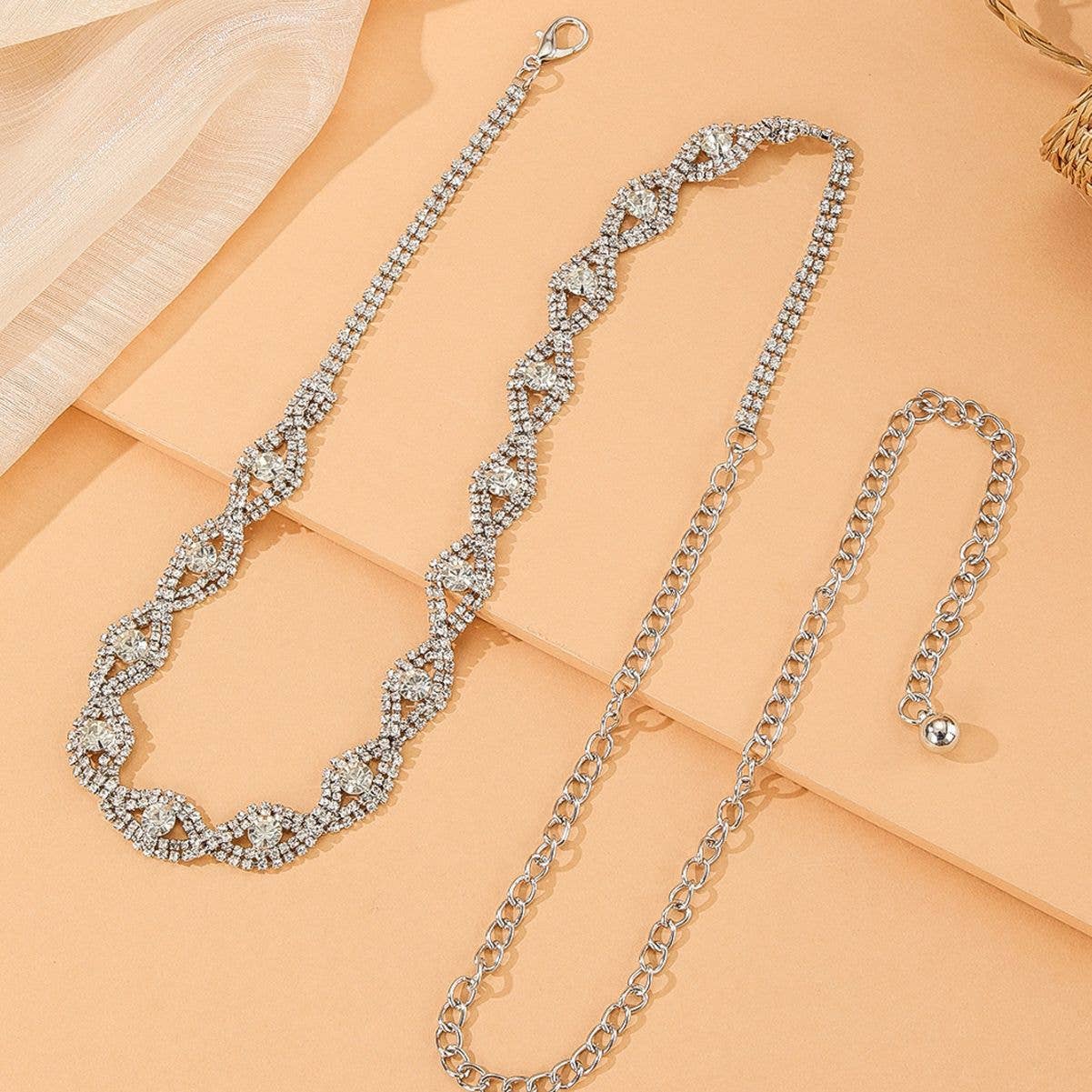 Rhinestone fashionable sexy waist chain