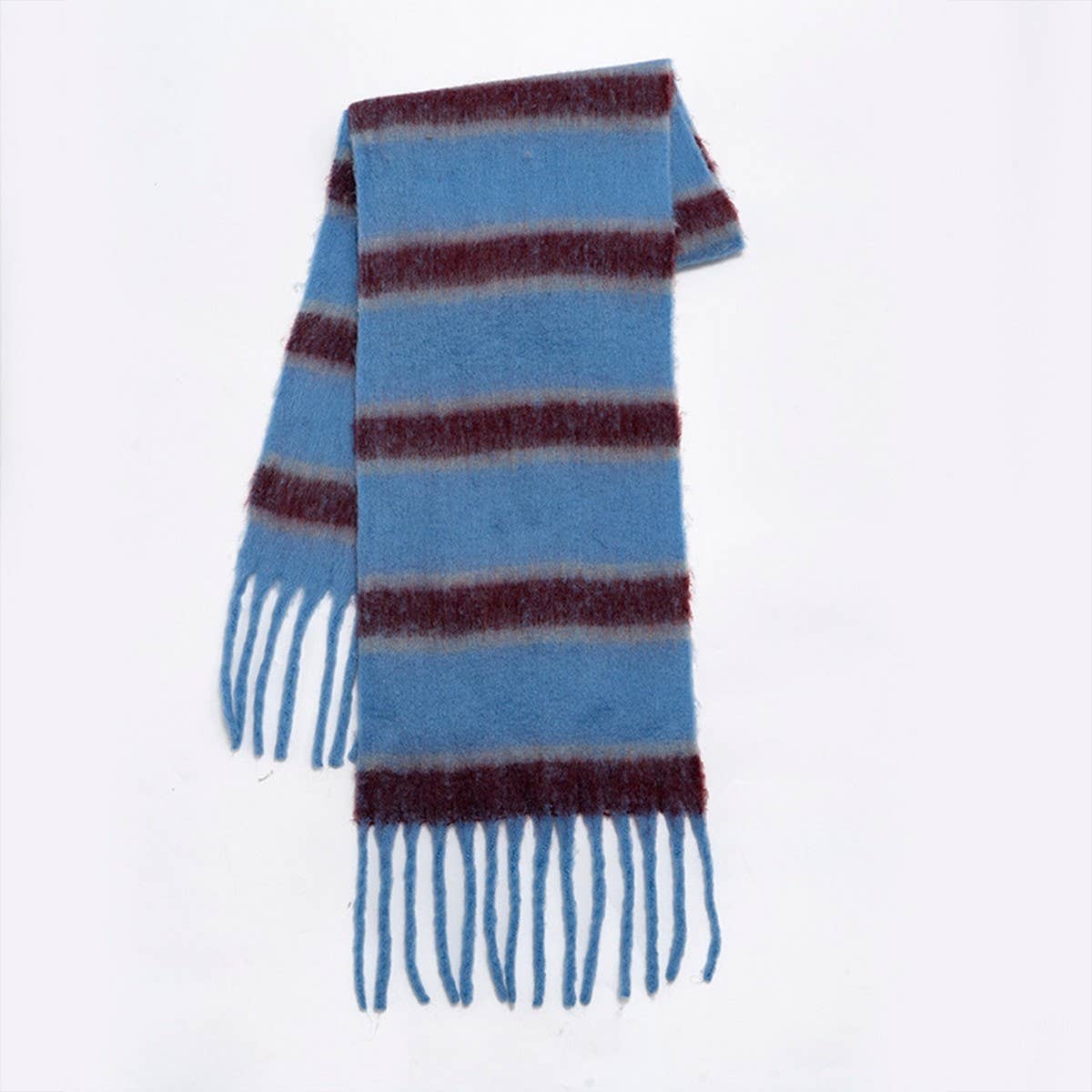 Retro Stripe Fleece Scarf ??Winter Warmth_CWASC2314