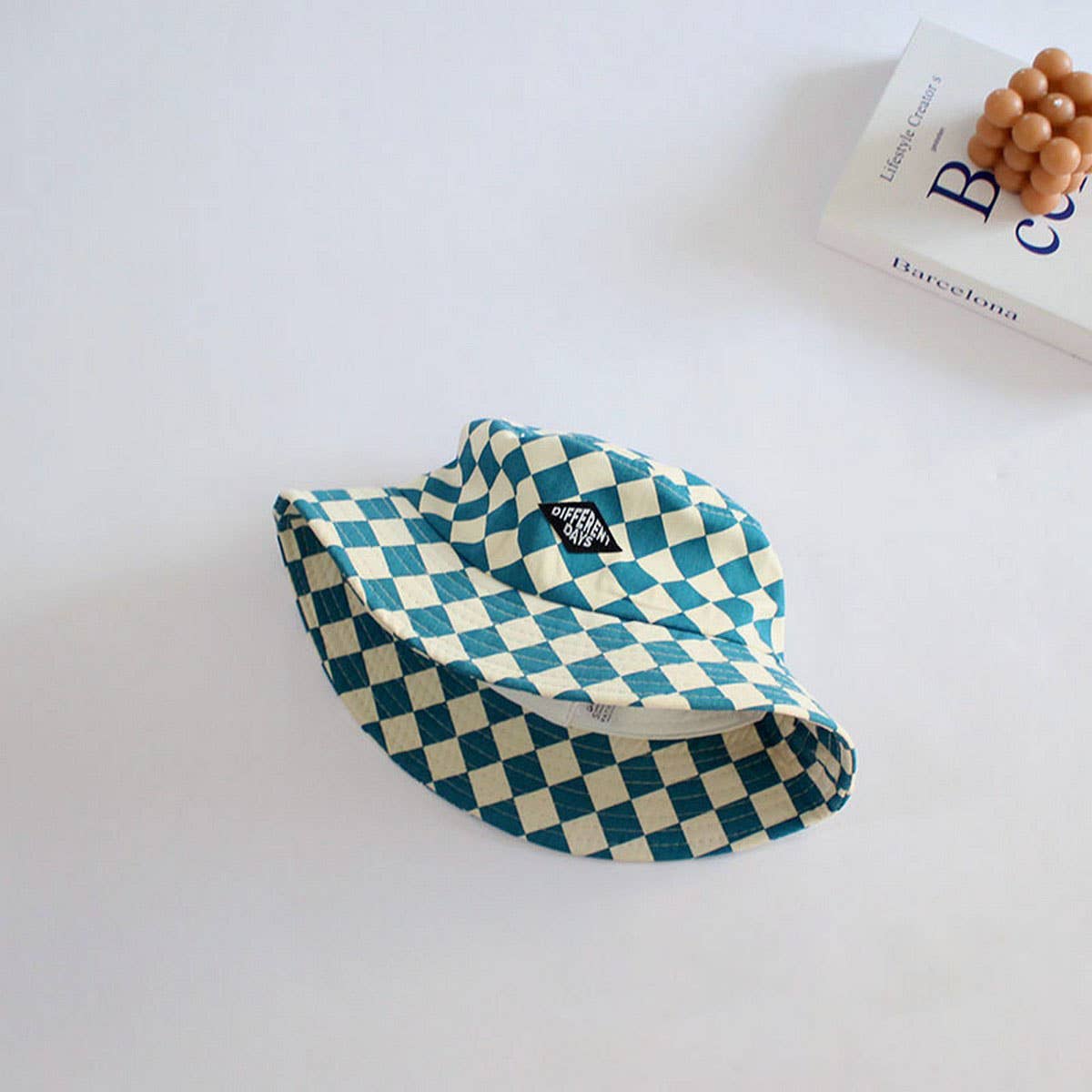 STYLISH CHILDREN'S TRAVEL CHECKERBOARD BUCKET HAT_CWAH2857