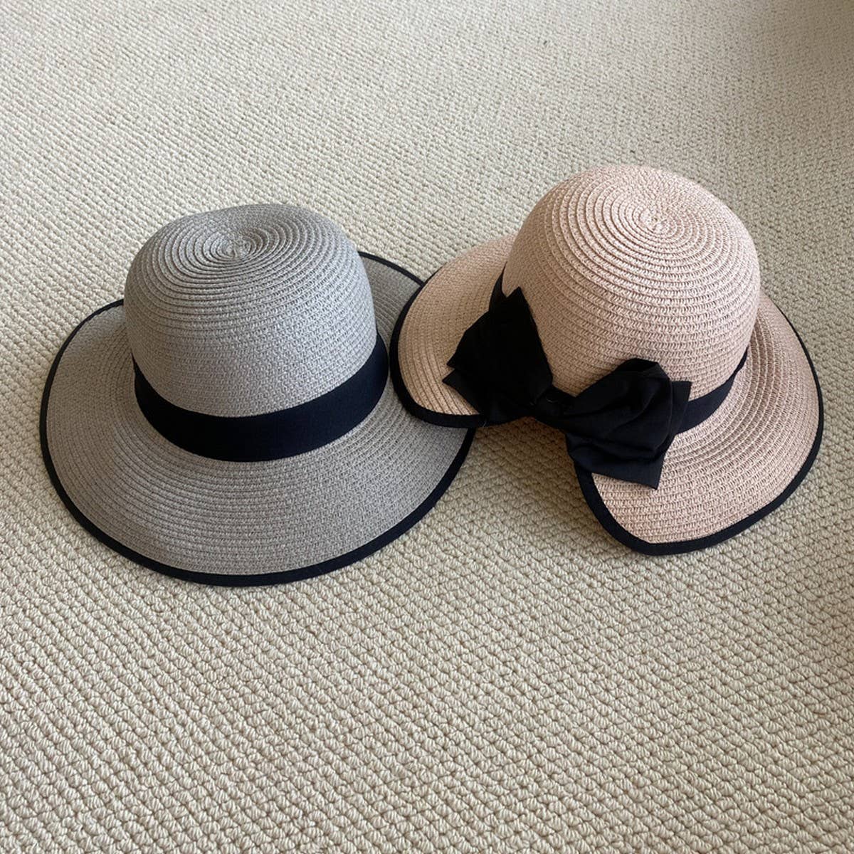 Summer beach vacation sun protection straw hat_CWAH3432