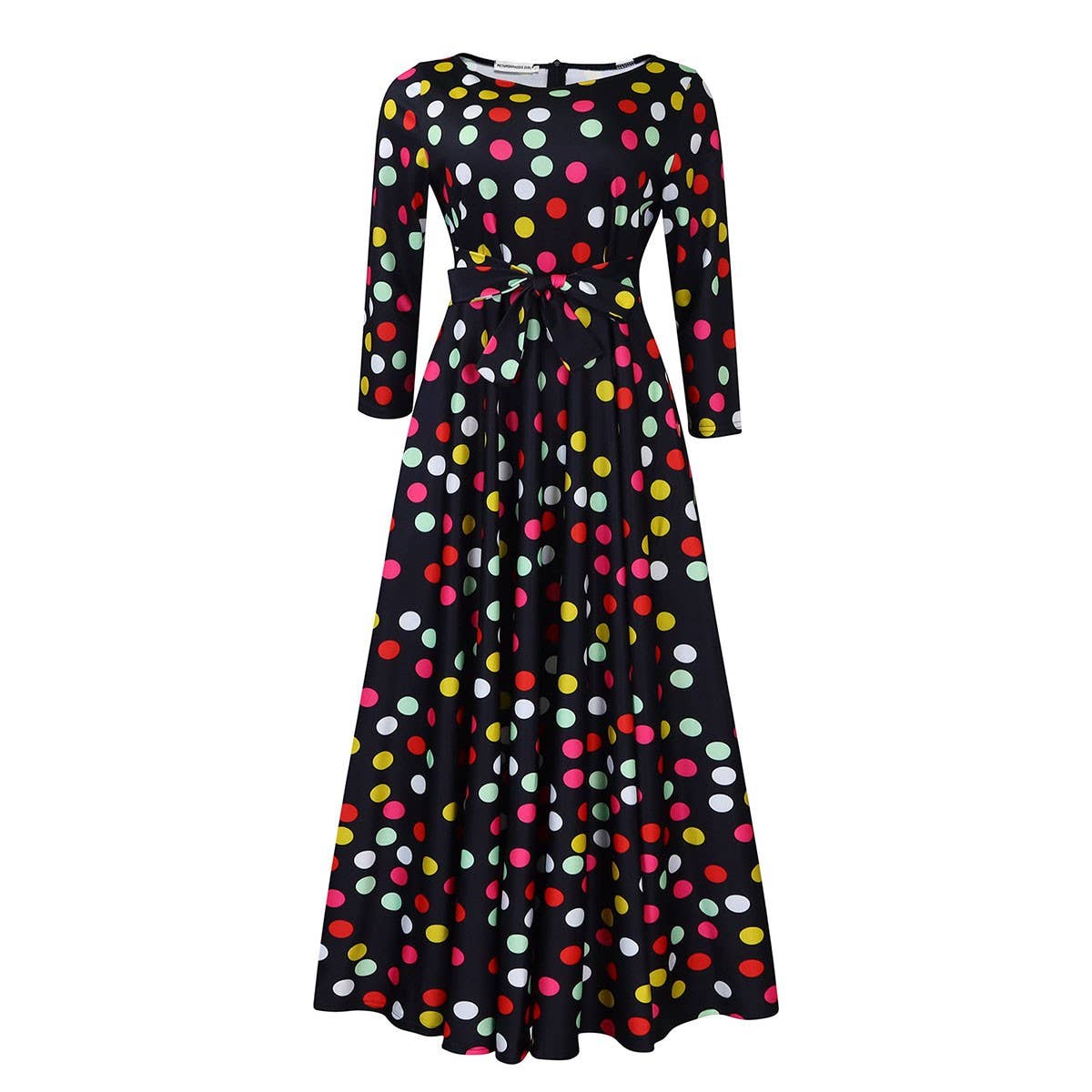 FASHIONABLE PRINTED LACE-UP OVERSIZED DRESS