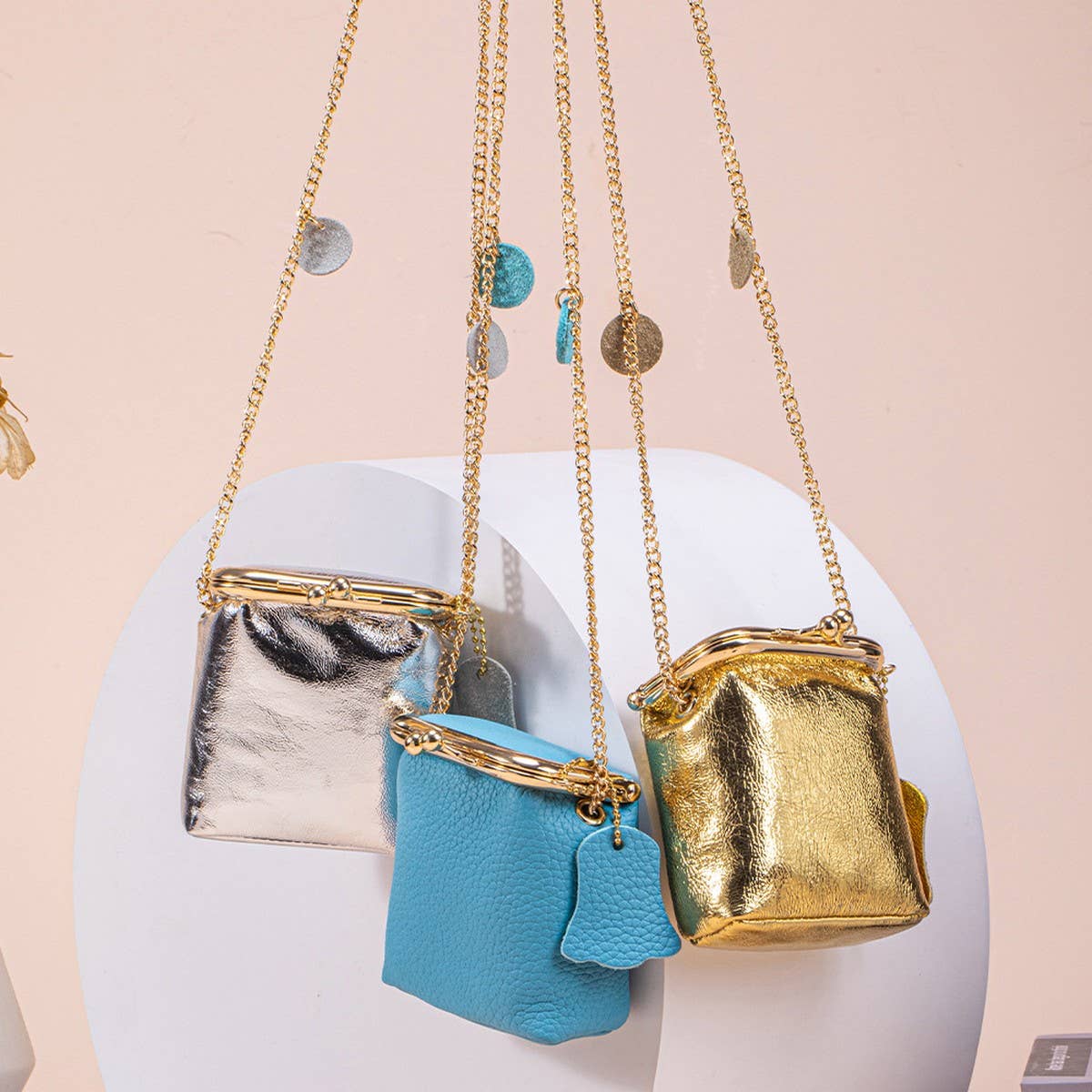 Mini Leather Chain Bag ? Cute Multi-Use Pouch_CUAB00390